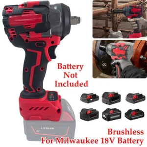 Cordless Wrench Electric Impact Wrench 1/2" For Milwaukee 18V Battery Brushless - Picture 1 of 17