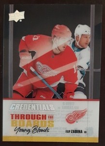 2019 - 2020 Upper Deck Credentials Filip Zadina Through The Boards RC Hockey
