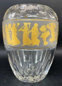 5-3/4" Vintage 1960s Val St Lambert Crystal Vase Armada Jupiter Danse de Flore - Picture 1 of 6