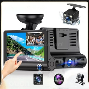 1080P 4" Touch Screen Dash Cam Dual Lens Car DVR Recorder Front and Rear Camera - Picture 1 of 12