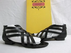 Vero Size 6 M Blondell Black Leather Gladiator Sandals New Womens Shoes - Picture 1 of 7