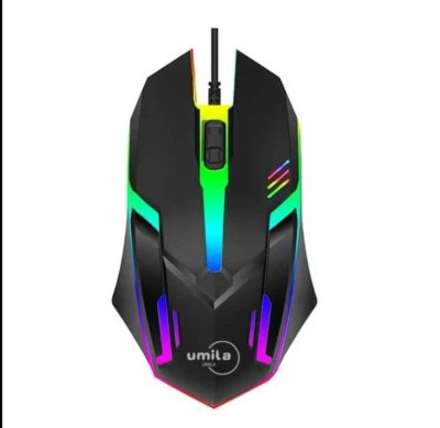 Ergonomic 2.4G Wired RGB Backlit USB Gaming Mouse Optical Sensor 3D Style - Image 1 of 3
