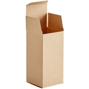 Lavex 4" x 4" x 6" Kraft Reverse Tuck Cartons Kraft Chipboard Boxes - 50/Pack - Picture 1 of 3
