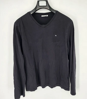 J. Lindeberg Long Sleeve V Neck T Shirt Mens XXL Black Sean Allround Jersey Golf - Image 1 of 4