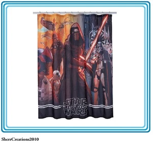 NWT Disney's Star Wars The Force Awakens Kid's Shower Bath Curtain 70"x72" - Picture 1 of 1