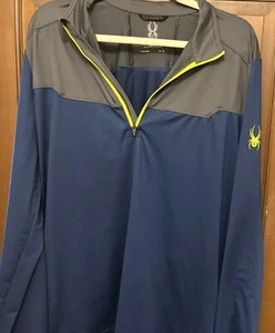 Spyder Men’s XL long sleeve Sweatshirt/base shell blueRN 66073 CA66738 - Picture 1 of 5