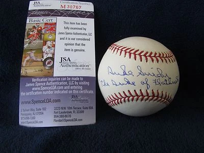 Duke Snider (D 2011) Autographed Baseball w/"Duke of Flatbush" Inscription -JSA - Image 1 of 4