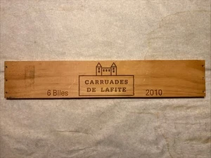 1 seltene Weinholzplatte Carruades de Lafiite Vintage KISTE BOX SEITE 6/25 740b - Bild 1 von 2