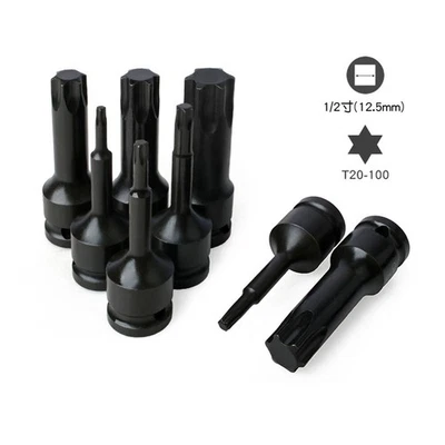 Professional Grade Socket Adapter for Torx Bits Fits Standard 1/2 Inch Wrench - Image 1 of 4