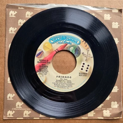 RONALD MCDONALD F-R-I-E-N-D-S/Share A Song From Your Heart 45 7" Record Vinyl Foto 1 de 2