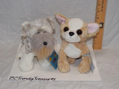 Lot of 2: Webkinz Plush - Schnauzer & Chihuahua - New with Sealed Code (NWT) - Image 1 of 4