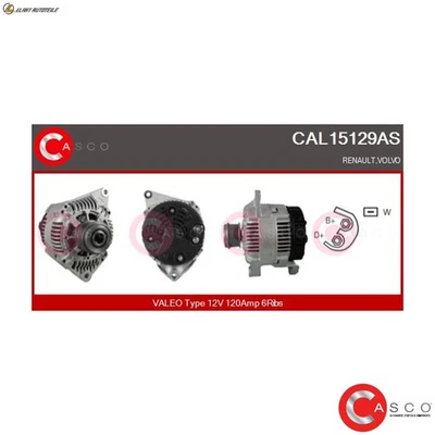 GENERATOR CAL15129AS FÜR D4192T2 F9Q730/734/716 1.9L 4cyl - Image 1 of 4