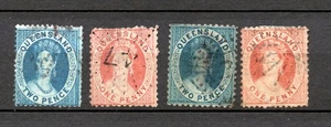 Queensland Australia 1860 old Victoria stamps used - Picture 1 of 2