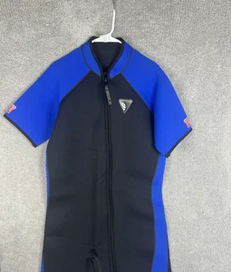 Traje de neopreno corto Henderson Aquatics para hombre 3XL negro azul 3 mm neopreno cremallera frontal - Imagen 1 de 14