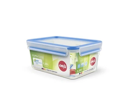 Emsa 508544 Clip & Close rectangular food storage container 2.2 litres, transpar - Image 1 of 4