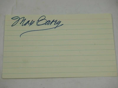 Max Carey Signed Autographed Index Card - Image 1 of 4