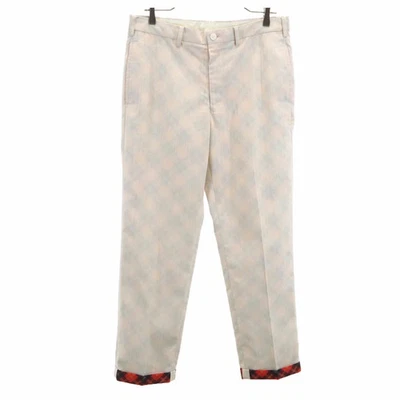 ISSEY MIYAKE HOMBRE Estampado Reverso Cuadros Patrón Pantalones Usado Foto 1 de 4