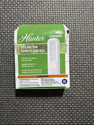 Hunter Universal 3-Speed Ceiling Fan Handheld Remote Control - White (99392) - Image 1 of 2