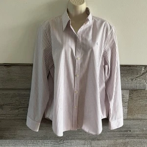 Lauren Ralph Lauren Nadelstreifen bügelfreies Button Down Hemd Gr. XL (R1) - Bild 1 von 9