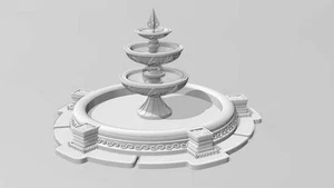 9th Age décors impression 3D Maison Fontaine elfique - Picture 1 of 1