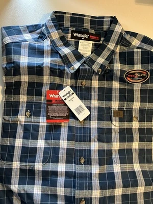Wrangler Riggs Workwear Mens Long Sleeve Button-Down Collar 5XL NWT 100% Cotton - Image 1 of 4