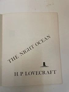 H.P. LOVECRAFT THE NIGHT OCEAN - Picture 1 of 3