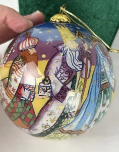 Pier 1 Li Bien Weihnachtsschmuck 3 Weise Männer Krippe Glas Vintage 2004 Originalverpackt - Bild 1 von 3