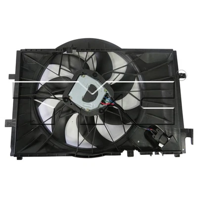 Conjunto de ventilador de refrigeración de doble radiador y condensador para Mercedes Benz Clase C 01-07 Foto 1 de 4