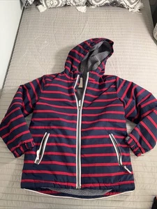Hanna Andersson Boys Kids Fleece Sherpa Lined Hooded Winter Ski Jacket Size L 12 - Picture 1 of 10