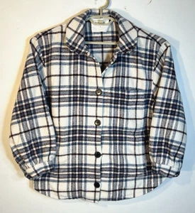 ba&sh Größe 2 = Medium mehrfarbig kariert Wollmischung Puffärmel Knopfleiste Jacke - Bild 1 von 5