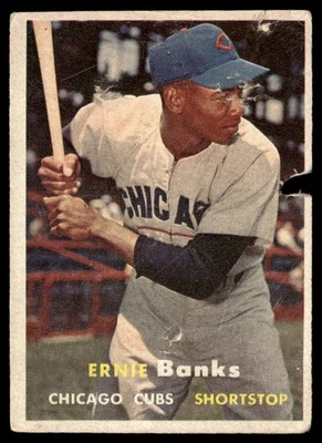 1957 Topps Ernie Banks Chicago Cubs #55 Foto 1 de 2