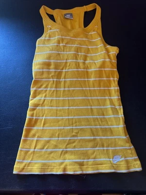 Nike Sportswear Damas Niños Grande 12 14 Camisa Espalda Corredora Amarillo Blanco Foto 1 de 4