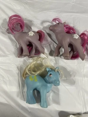 复古 1984 My Little Pony G1 婴儿口袋 Pretty Pals 小马 3 件套小马 — 第 1/4 张图片