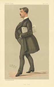 VANITY FAIR SPY CARTOON T.P. O'Connor 'Tay Pay' Irish politician journalist 1888 - Picture 1 of 2
