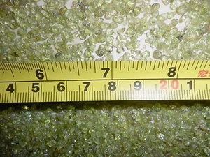 Tumbled Green Peridot Crystal 0.05 to 0.3 carat Tiny Pieces 180 gram Lot - Picture 1 of 9