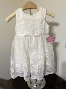 Vestido POPATU Talla 18m Bebé Niña Blanco Encaje Sin Mangas - Imagen 1 de 4
