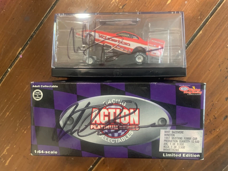 whit bazemore, die cast 1:64 Winston 1997 funny car * signed 1/12,000 - Image 1 of 1