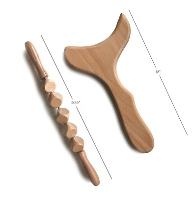 Juego de herramientas de masaje terapia de madera drenaje linfático moldeador corporal anticelulítico Foto 1 de 4