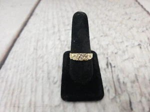 Ring YG Herren 10,5 2,30DWT 10k Gelbgold, Nugget Ring mit Diamantsplittern - Bild 1 von 7