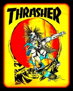 4.5" Zombie Thrasher vinyl sticker. Vintage style skateboard decal for laptop. - Picture 1 of 2