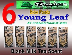 6 Packs Treefrog  YOUNG LEAF BOBA PANDA  Air Freshener - Black Milk Tea Scent - Bild 1 von 4