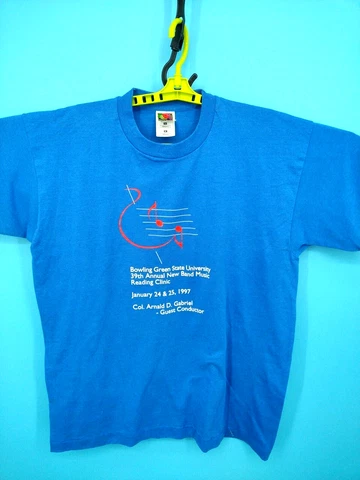 VTG Fruit of the Loom Best Shirt Made in USA Single Stitch Bowling Green Band Cover