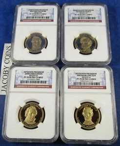 2010 S NGC PF70 PRESIDENTIAL DOLLAR 4 COIN SET - Picture 1 of 8