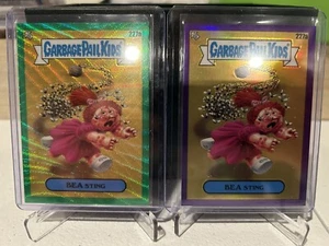 Chrome 6 Garbage Pail Kids Bea Sting Green Wave And Purple - Picture 1 of 2