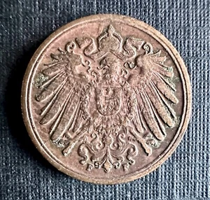 1908 F German Pfennig Coin - Picture 1 of 2