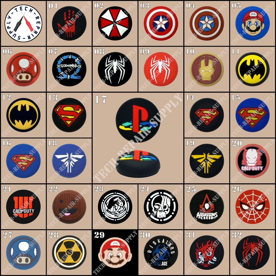 2x Controller Thumbstick Cap Grip Kappen Caps Aufsätze Set PS4 PS5 Xbox - Bild 1 von 1