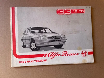 ALFA ROMEO 33 1.8 TD uso e manutenzione 01/88 - Immagine 1 di 3