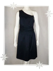 G - Robe Fantaisie Habillée Asymétrique Epaule Nue Bleu Marine Caroll Taille 44 - Picture 1 of 6