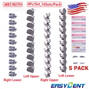 Dental Orthodontic Buccal Molar Tubes 1st 2nd Non-Convertible 40PCS Roth/MBT 022 - Picture 1 of 17