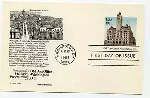 UX99 13c Old Post Office, Washington, DC, Aristocrat Cachets, FDC - Imagen 1 de 1